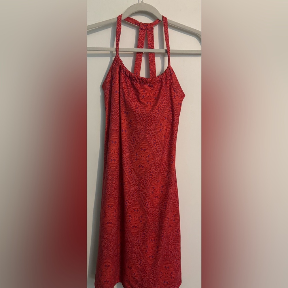 Prana Womens XS Quinn Pink Purple Strappy Dress‎ Stretch Athletic Stretch Travel